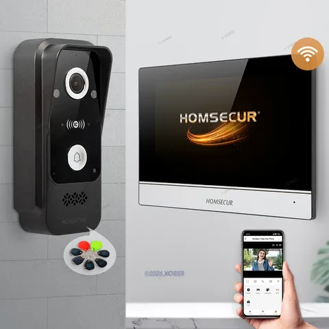 HOMSECUR 7" Waterproof WIFI Video Doorphone Entry Intercom Card Entry Monitoring
