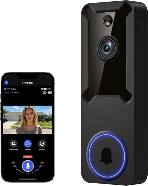 Ring Video Doorbell Camera Motion Detection Wireless
