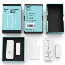 Hey Smart Contact Sensor Door Window WiFi Alert App Notification Security Alarm