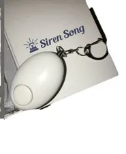 NEW Siren Song Personal Security Alarm Keychain White