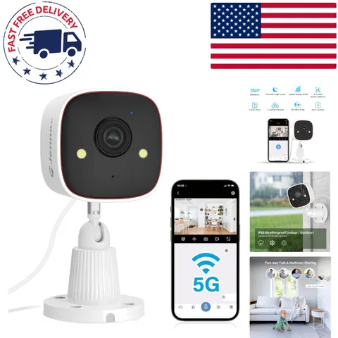 Color Night Vision 2K WiFi Security Camera with Dual Band Connectivity Options