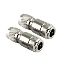2x Galvanized Plated TNC Male To N Type Female RF Coaxial Adapter Connector