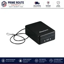 Compact Safe Box with Resettable Combination Lock - Ideal for Travel or Office