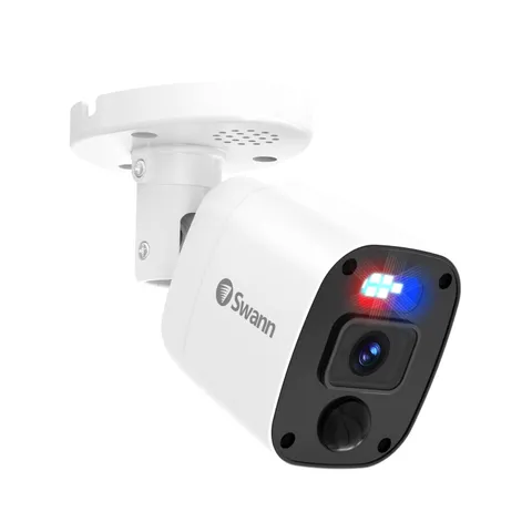 Swann Add-On DVR Flashing Light Bullet Camera with Sensor Spotlight, 4K UHD V...