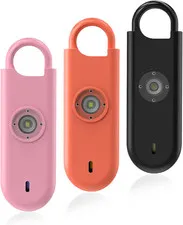 Fauxomor 140Db Personal Safety Alarm for Women, 3 Pack Safe Alarm Protection Key