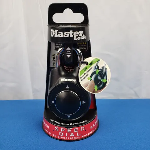 Master Lock Speed Dial Resettable Combination 1500iD Directional Movement BLACK