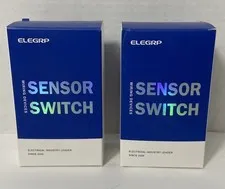 Lot of 2 ELEGRP  Sensor Light Wall Switch Passive Infrared Motion Activated WHT