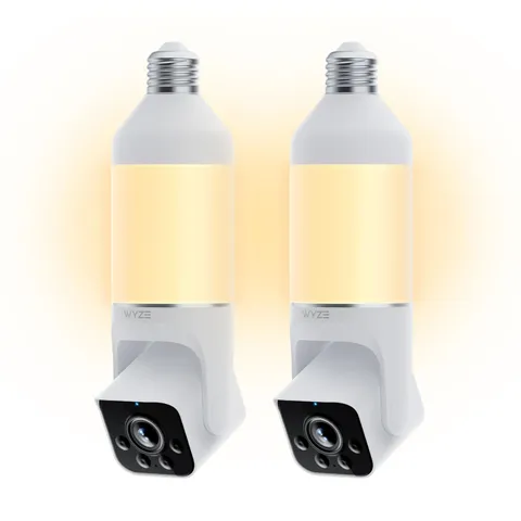 Bulb Cam Security Camera, 2K HD Outdoor Light Bulb Camera, Color Night Vision...