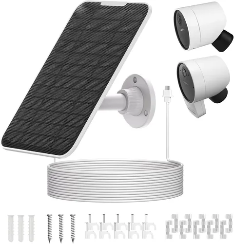 4W Solar Panel Compatible with SimpliSafe Outdoor Security Camera and Series 2,