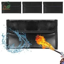 1-4PCS 2000°F Fireproof Document Bag Waterproof Safe Cash Money Pouch Storage