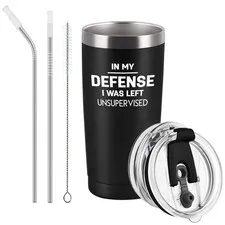 in My Defense I Was Left Unsupervised Stainless Steel Insulated Travel Tumble...