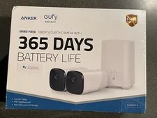 ANKER EUFY SECURITY 2 CAMERA KIT, eufyCam2, 1080P, 365 Day Battery T81141D1 New