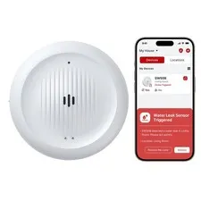 X-Sense Wi-Fi Water Leak Detector for Home - Smart 2-in-1 & White 