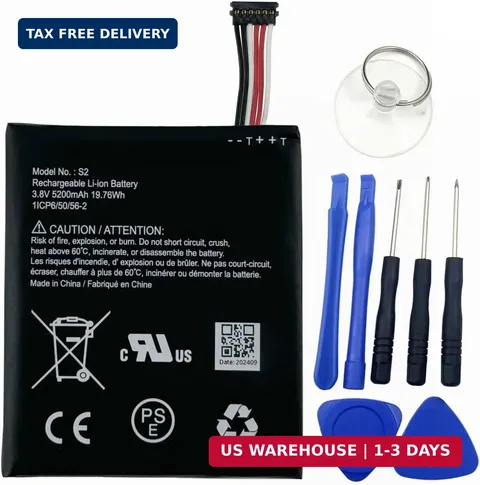 S2 (6-Pin) Battery Compatible with Ring Video Doorbell 2nd Generation | Only for