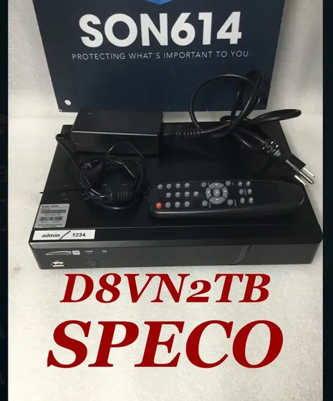 Speco D8VN2TB 8 Channel HD-TVI 4K Digital Video Recorder with 2TB HDD TESTED!