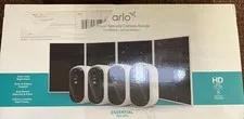 Arlo Essential (3rd Gen) HD Outdoor Security Cameras w/ Solar Panels,  4pk