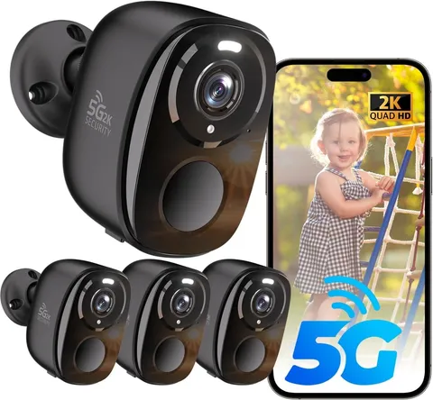 5G/2.4G WiFi Security Cameras Wireless Outdoor, 2K 5G Security Camera with AI...