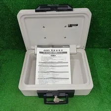 SentrySafe Portable Fireproof Storage Box Lockable Safe with Keys Used