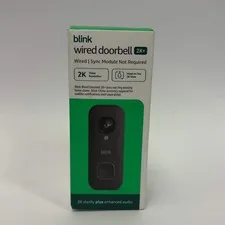 New Blink Wired Video Doorbell Wired Doorbell Black