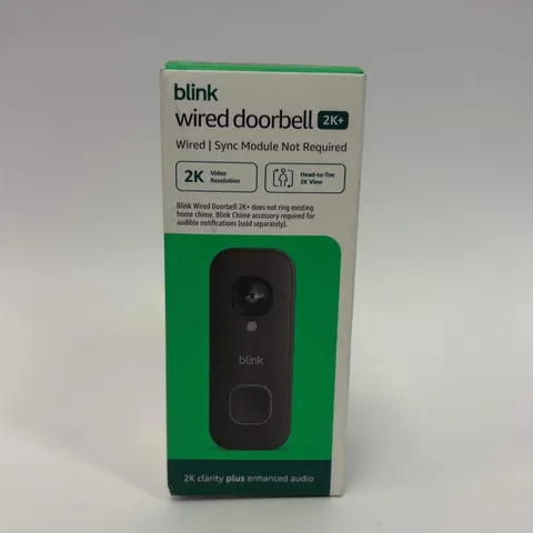 New Blink Wired Video Doorbell Wired Doorbell Black