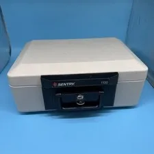 Sentry 1100 Portable Fire Safe Security Box Lockbox With Handle & Key