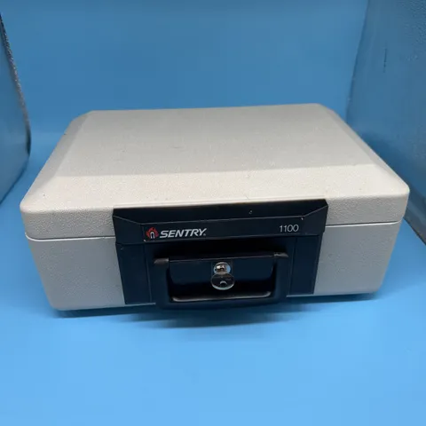 Sentry 1100 Portable Fire Safe Security Box Lockbox With Handle & Key