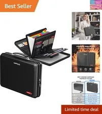 Fireproof Document Organizer, Expanding File Organizer with 13 Pockets, Porta...