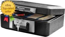 Fireproof Safe Box with Key Lock Chest Safe with Carrying Handle to Secure Money