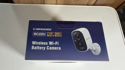 CINMOOORE BC22U 2.5K Battery Wi‑Fi Camera Waterproof 2‑Way Audio White
