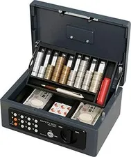Iris Ohyama SBX-B5T Portable Safe, Electronic Lock, Keypad, Double Lock, B5 Size