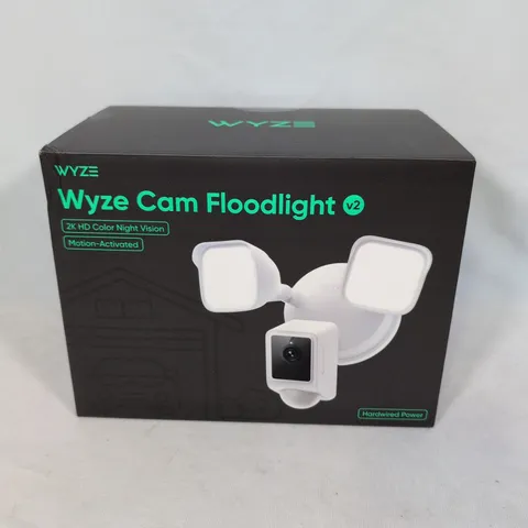 Wyze Cam Floodlight v2 2K HD Color Night Vision Motion Activated