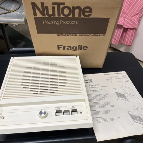 NuTone IS-308L  Adobe White 8" Indoor Surface Mounted Intercom Speaker 3003 Sys