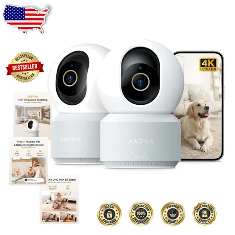 Pro 4K UHD Security Camera - Auto-Tracking, Privacy Mode, 2-Way Audio, Wi-Fi 6