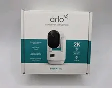 Arlo Indoor Pan Tilt Pet Camera 2K 360 Degree Pan 180 Tilt Plug In Open Box 