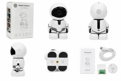 Robot Camera Auto Tracking WiFi Security Camera HD Two-Way Audio Motion Detectio