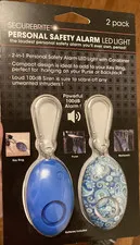 Securebrite Personal Safety Alarm LED Light 2 pack 2pk Gray and Leopard 100DB