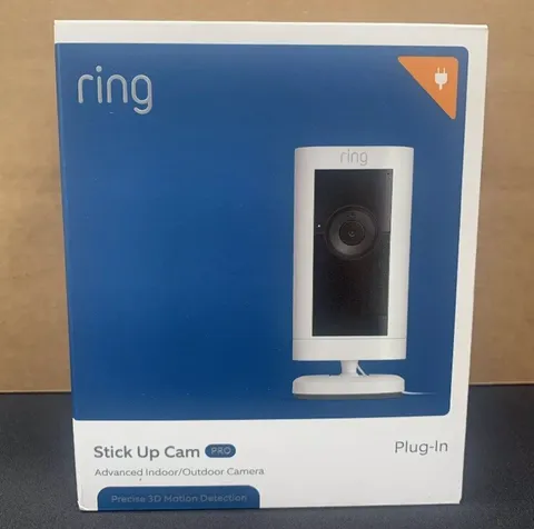 Ring - Stick Up Cam Pro Plug In Indoor/Outdoor Security Camera with 3D Motion