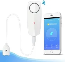 Water Alarm Sensor with 80dB Loud Sound WiFi Leak Portable Small Detector
