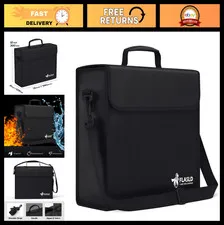 Fireproof Document Bag 15x12x5” - Large Water Resistant Holder for Valuables, Po
