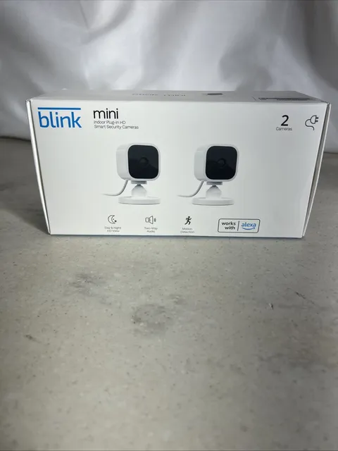 Blink Mini Indoor 1080p Smart WiFi NEW Security Camera 2-Pack Wired SEALED✅