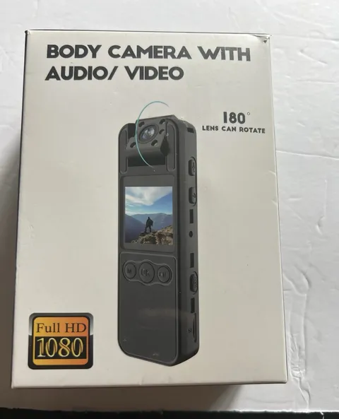 KSAD 1080P Body Camera Audio/Video Recording 180° Rotating Lens Black 256GB