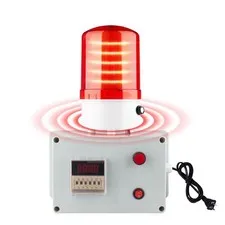 Cycle Timer Alarm with Flashing Light - 0-110dB Adjustable Siren, Automatic R...