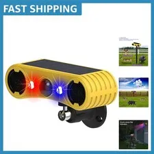 Multi-Function Outdoor Motion Sensor Alarm - 13 Sounds, Solar Powered Security