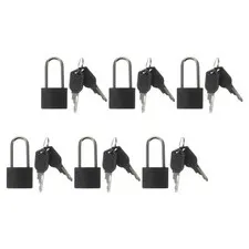 6 Sets With Keys Small Padlocks For Backpack Toolbox Drawer Security