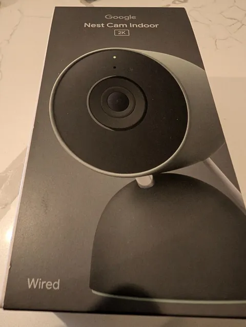 New Google Nest Cam 2K Indoor Wired 3rd Gen Security Camera Hazel GA09975-US