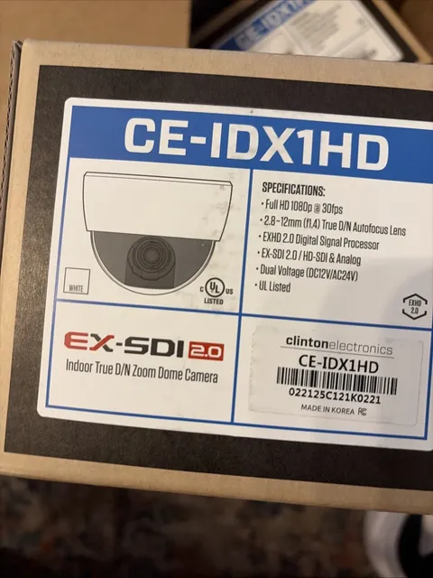 Clinton Electronics IDX Series CE-IDX1HD Indoor Dome Analog TVI Camera