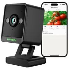 VIVOSUN GrowCam C4 2K QHD Smart WiFi Camera Plant Monitor Timelapse Night Vision