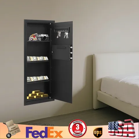 Fireproof Hidden Lock Wall Safe With Keys Cash Jewelry Superior Home Security