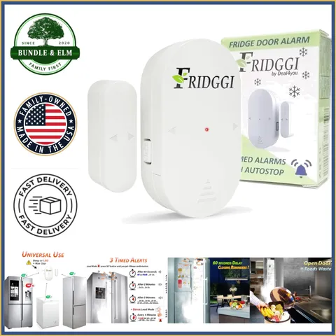 Battery Powered Freezer Alarm with Contact Sensor and Adjustable Volume Levels