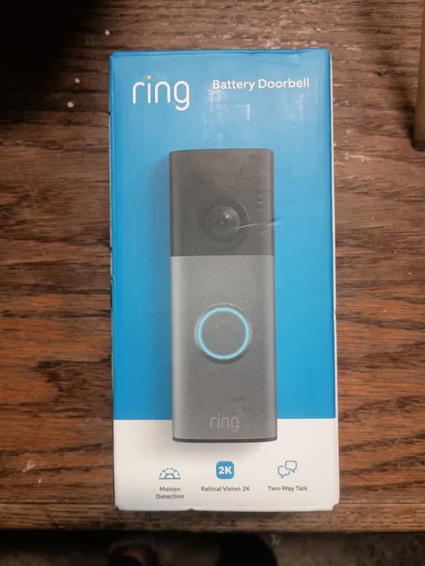 Ring Battery Doorbell Camera (2026 Model) 2K - Speckled Gray - New, Sealed